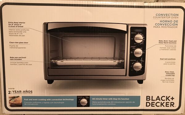 Black Decker Convection Countertop Oven With Instruction Manual