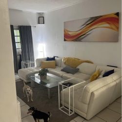 Leather Sectional Couch Sofa