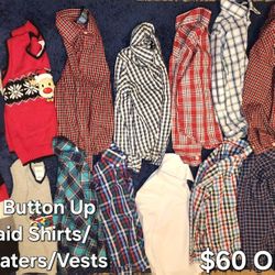 4T Boys Buttonups/Vests/Sweaters