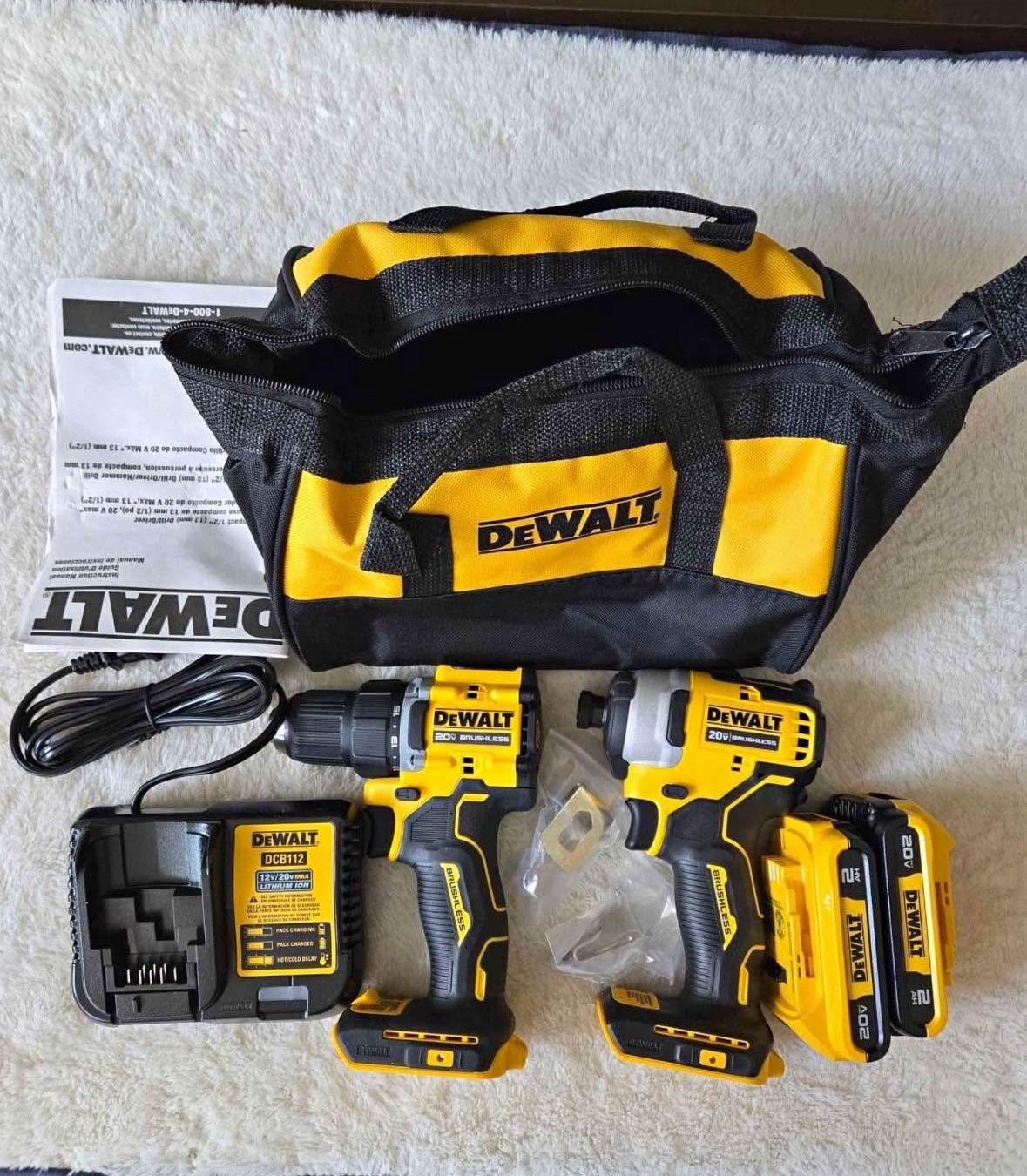Dewalt 20 Volt Max Cordless Brushless Atomic combo kit
