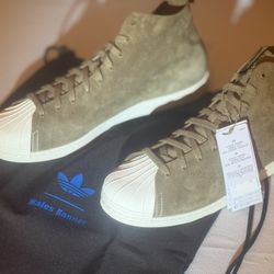 adidas Originals x Wales Bonner Superstar ‘Bronze Brown’ Suede Hi-top Sneakers