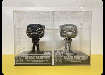 FUNKO POP! MARVEL: BLACK PANTHER 06 - DIE-CAST - FUNKO SHOP CHASE & COMMON Set!