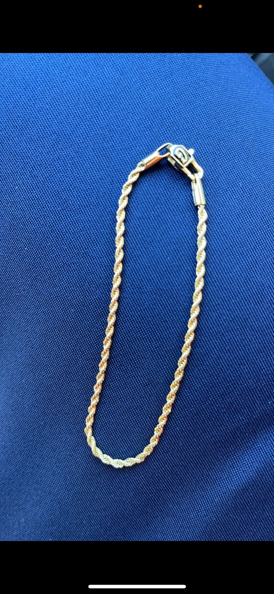 Rope Bracelet 18k Gold Plated