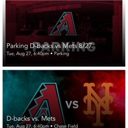 Mets At Diamondbacks Tonight Excellent Seats Behind home Plate!!!!