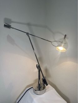 Chrome Counterbalance Halogen Desk Lamp