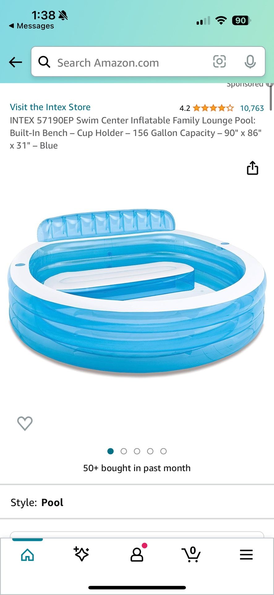 UNOPENED inflatable Family Swimming pool 