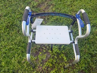 Stand-Assist Folding Walker with Seat