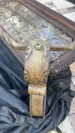 Antique Glass Top Table