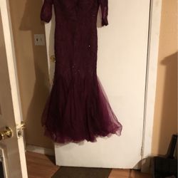 Burgundy long dress