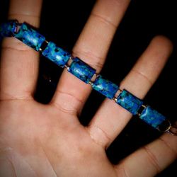 Imitation blue Azurite Malachite Necklace 