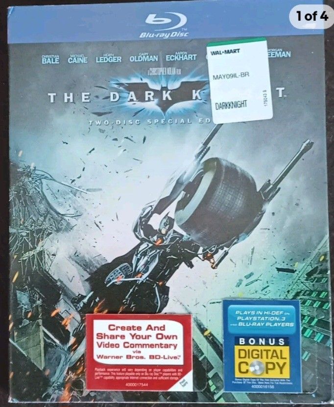 The Dark Knight (Blu-ray, 2008) Brand New (Unopened)W/ Slipcover, Action, Bale