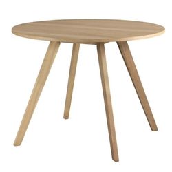 Isla 39.5" Round Wood Dining Table - Natural Oak