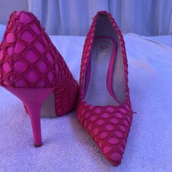Pink Netted Heels 