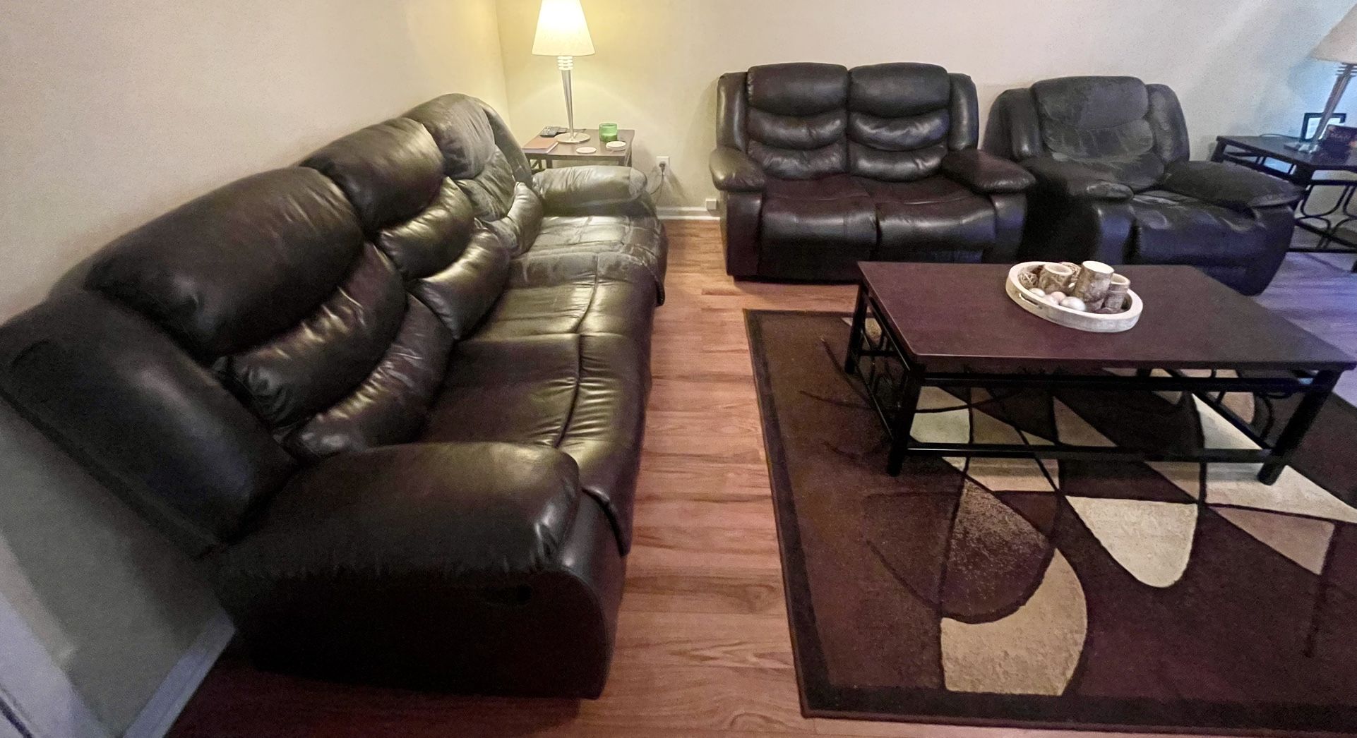 3 Piece Reclining Couch Set