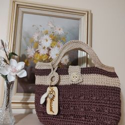Women's Large Size Purse/Tote.  Crochet. Made To Order.