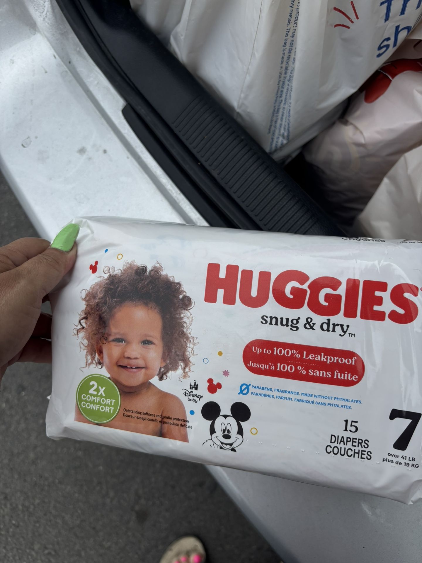 Huggies Snuggle And Dry Size 7and4 Pull UPSize 2t-3t Good Night Size Sm