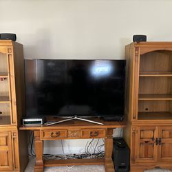 Two Bookcase/shelving Unit and End table