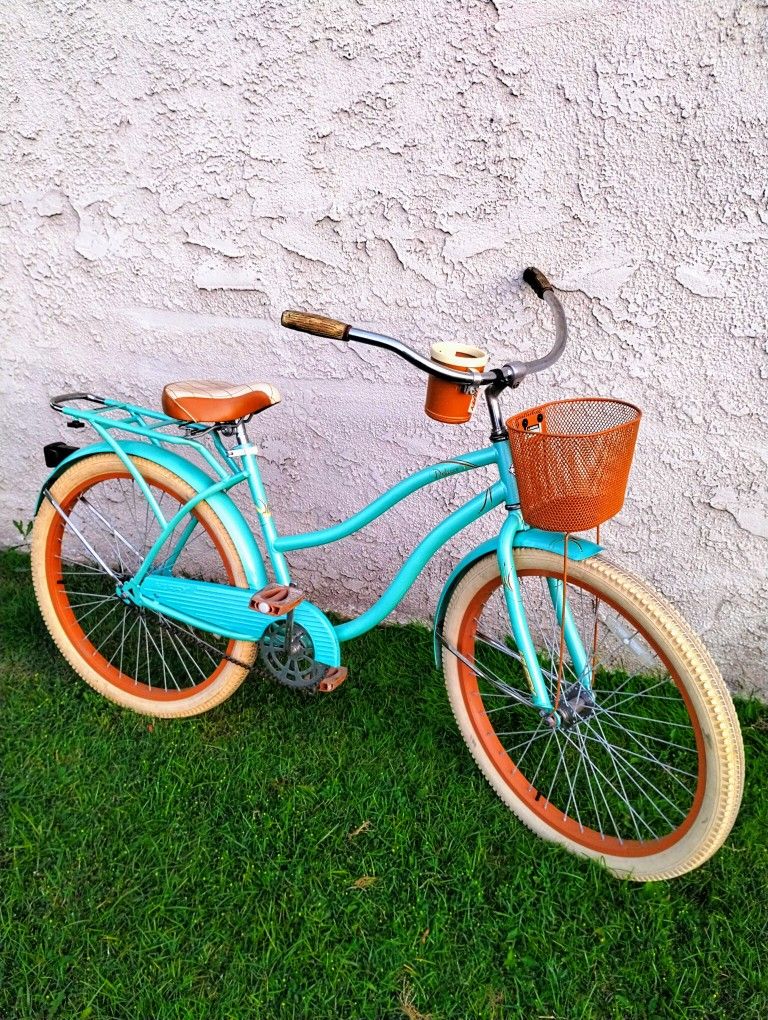 Women's Huffy Deluxe 26" Beach Cruiser Bike Bicicleta Basket