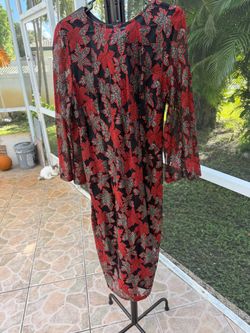 Red and black dress