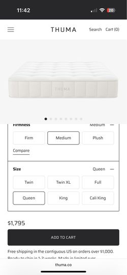 THUMA hybrid queen mattress