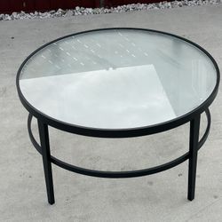 Modern Oval Glass Coffee Table