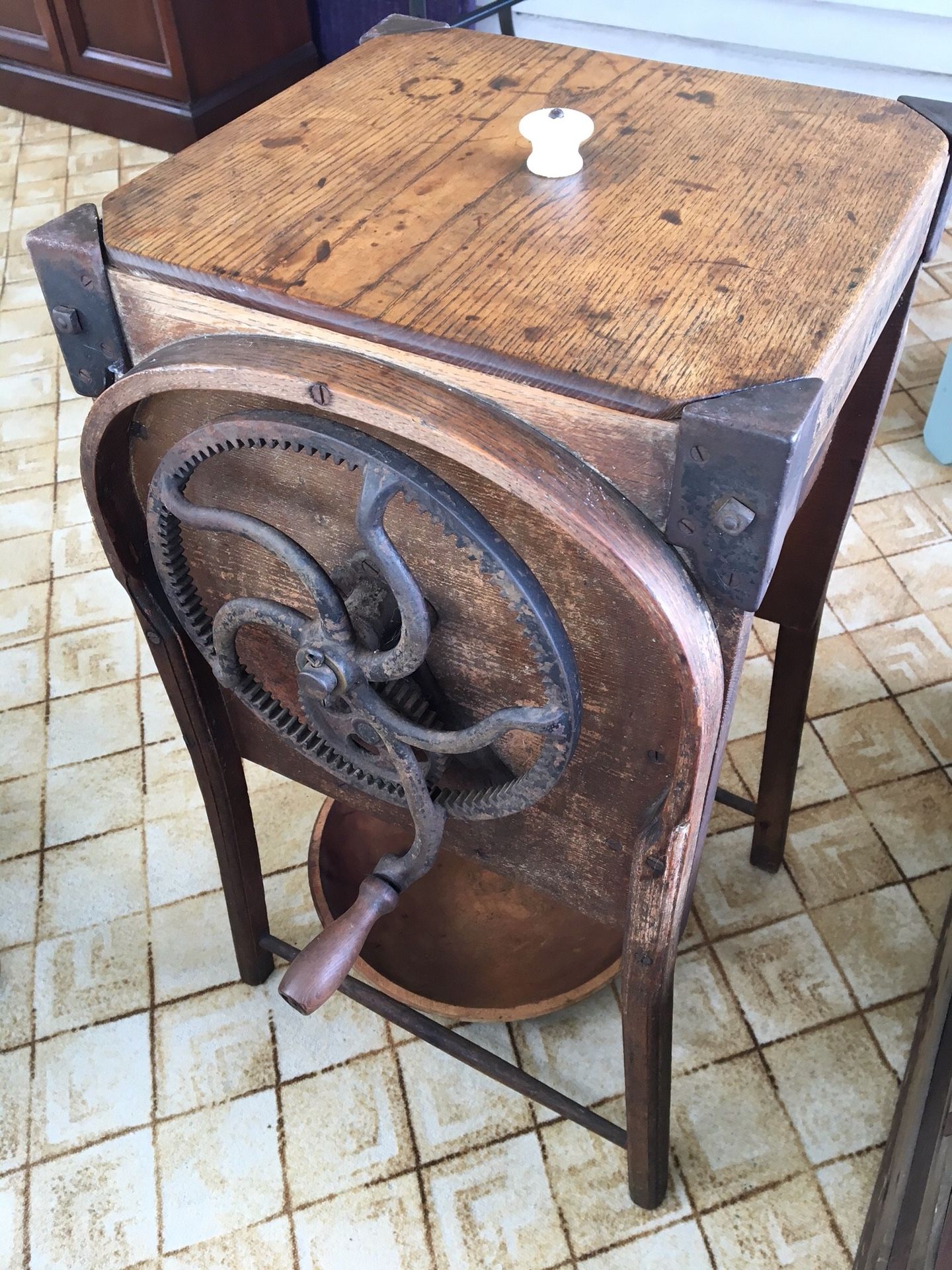 Antique Bent Wood Butter Churn M Brown The Standard Churn Co