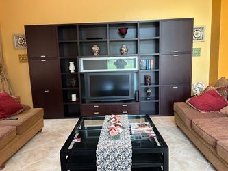 Solid Wood wall unit with TV