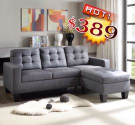 New grey sofa sectional