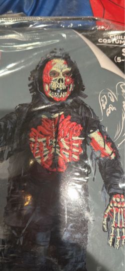 Kids Skeleton Zombie Halloween Costume 5-7