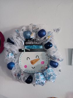 Snowman Christmas Countdown Wreath