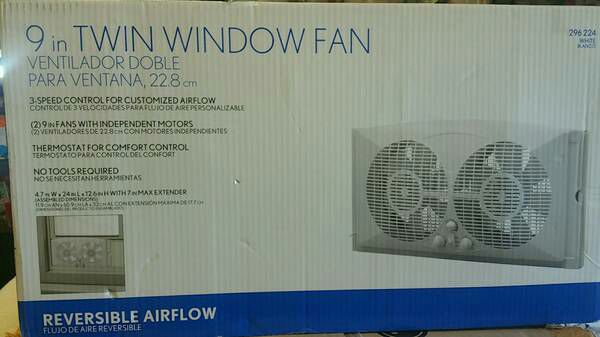 9 in Twin Windaw Fan