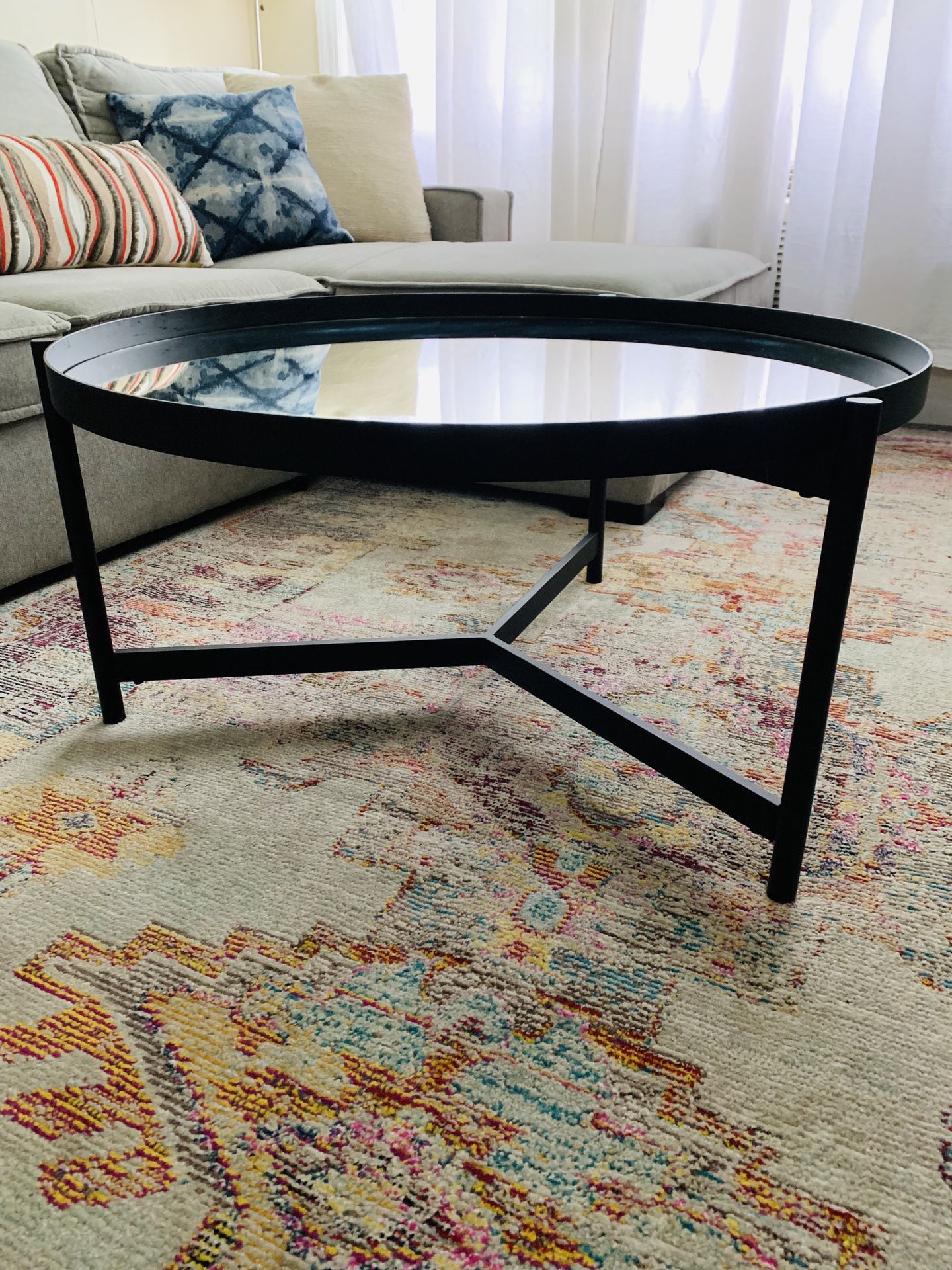Mirror top coffee table