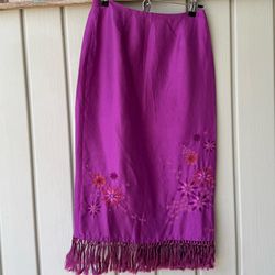 Vintage Purple Silk Skirt