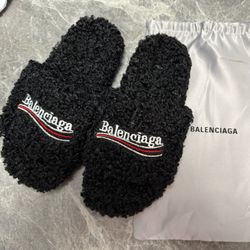 Black Balenciaga Slides