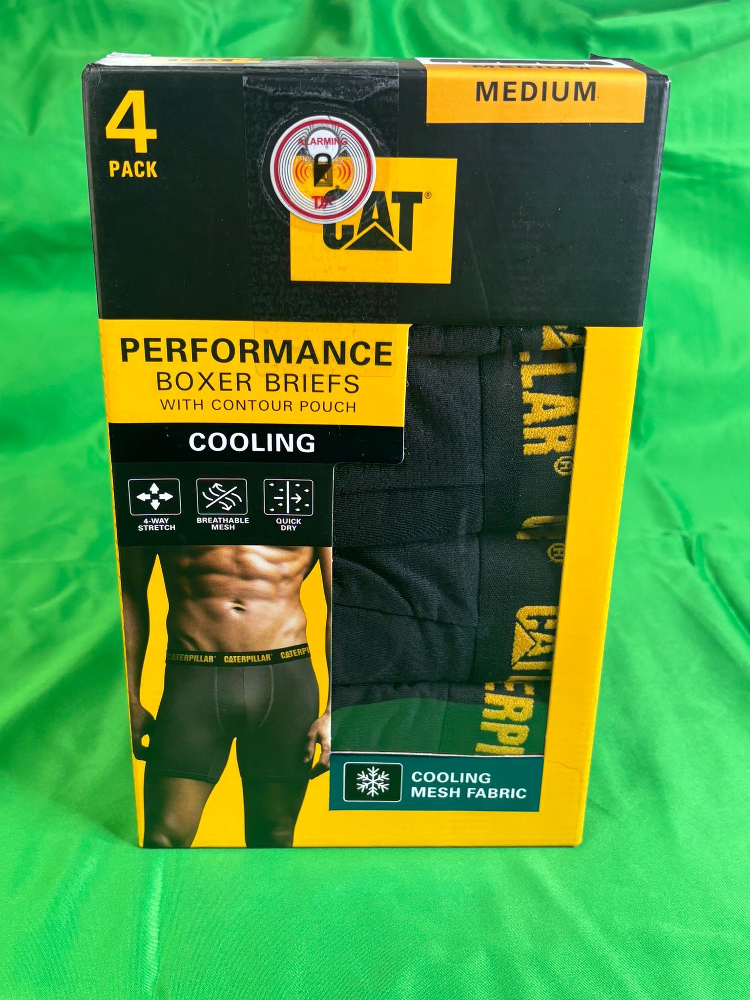 NEW 4 PACK MENS CATERPILLAR PERFORMANCE BOXER BRIEFS CONTOUR POUCH / FLY POUCH