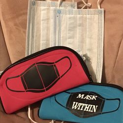 Face Mask Case Holder With 3 Disposable Protective masks