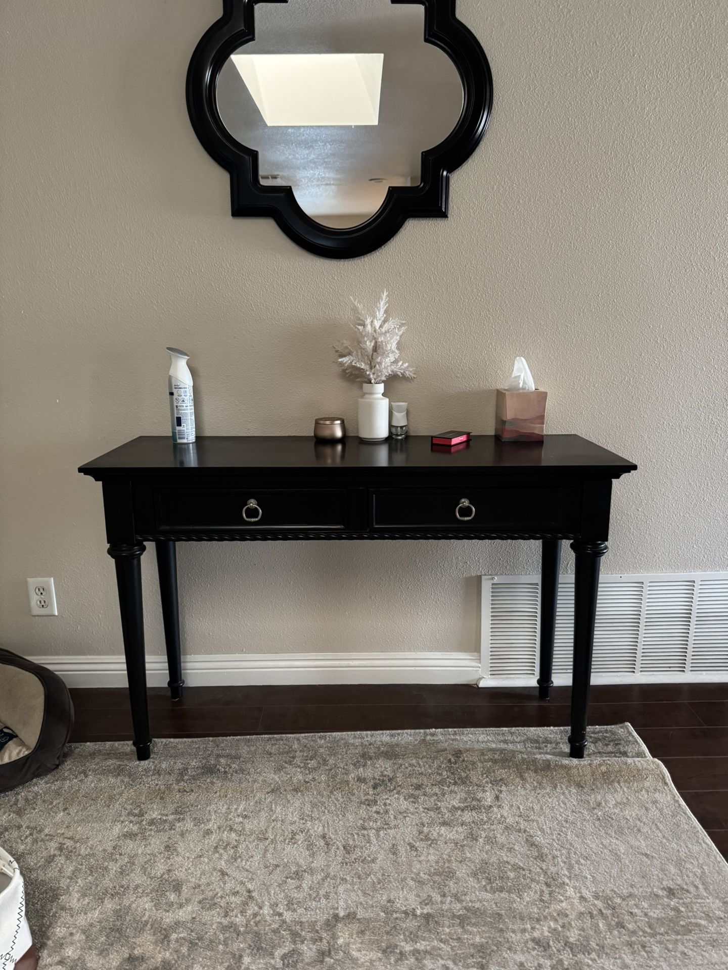 Console Table with Mirror