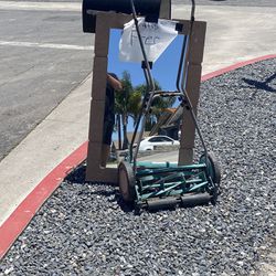 Mirror And Manual Lawn Mower 