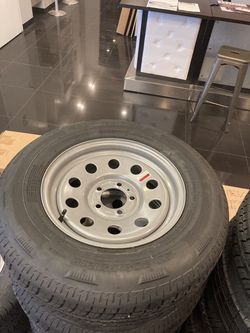 **NEW Trailer Spare Tire (TL) 5-Lug w/ Ring gray— $125 Each + Tax