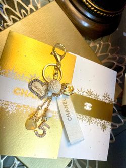 New Chanel Flower Keychain Charm