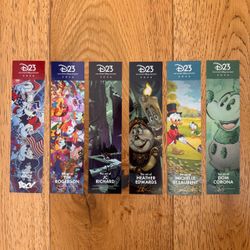D23 THE ULTIMATE DISNEY FAN EVENT 2026 FINE ART SET OF 6 BOOKMARKS PRINTS