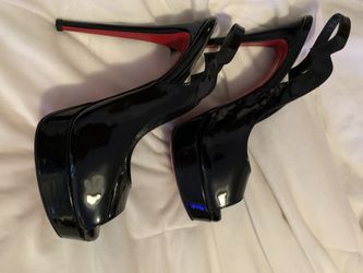 CL Red Bottom Open Toe Slingbacks