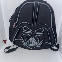 Star Wars Black Backpack Darth Vader Small Storage 13” x 13” Good Condition Fun