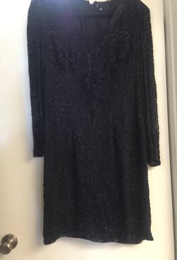 Very elegant black vintage sequin dress size 12