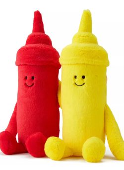 Ketchup and Mustard Plush Toy Set