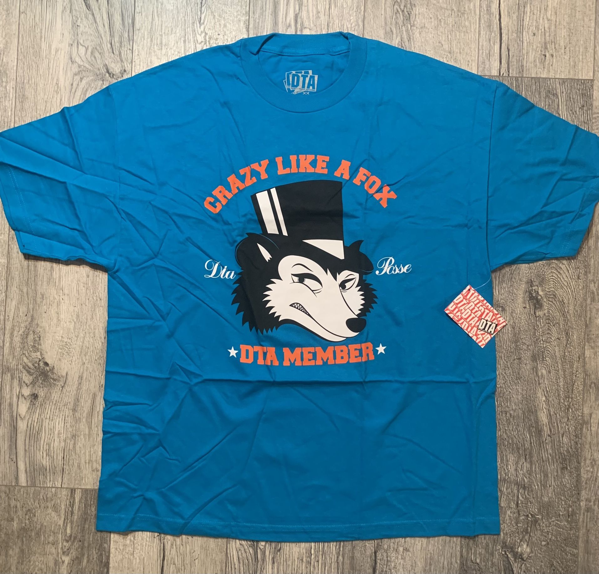 DTA POSSE/ROGUE STATUS “Crazy Like A Fox” Tee (TURQUOISE) (XXL)