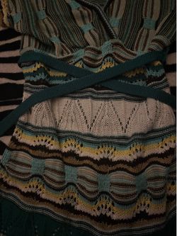 knitted green colorful top