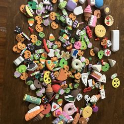 Cute Halloween & Food Mini Erasers Lot (60+ Pieces) 