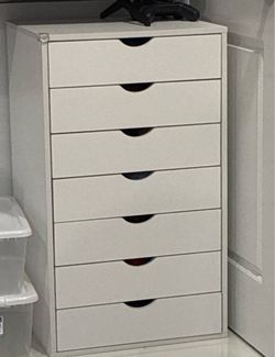 7 drawer white