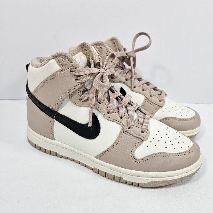 Nike Dunk High "Fossil Stone" Beige Black Sail DD1869-200 Women’s US 5.5